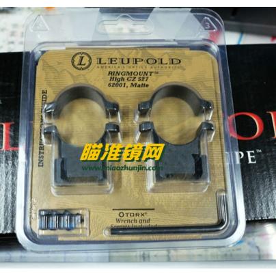 进口LEUPOLD钢制CZ 527 16mm高支架25.4瞄准镜专用