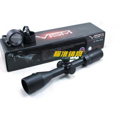 原装VISM 3-9X42内置红激光一体式抗震瞄准镜