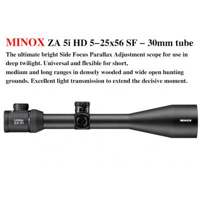 进口美国美乐时MINOX ZA 5i HD 6-25x56SF 30mm tube瞄准镜