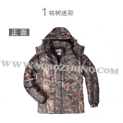 雷明顿狩猎迷彩伪装棉服保暖户外打猎服套装
