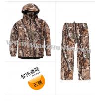 勃朗宁仿生迷彩软壳套装秋冬冬季狩猎服户外冲锋衣