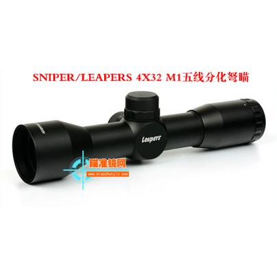 禄普（LEAPERS） 4X32 M1五线分化弩短款光学瞄准镜