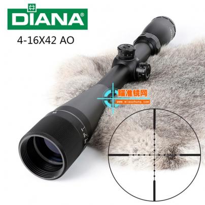 战术DIANA 4-16X42 AO Riflescope Mil Dot光学瞄准镜