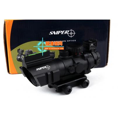 狙击手 SNIPER 4X32 RGB照明紧凑型红色光线瞄准镜