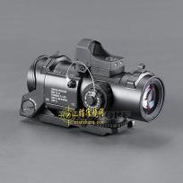 黑色款超广角火车头1-4倍全息瞄准器