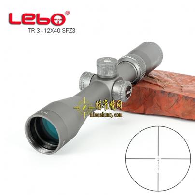 猎豹LEBO TR3-12x40高抗震高清拉伸锁定调节钛灰色瞄准镜