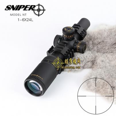 狙击手SNIPER NT 1-6x24L速瞄高清高抗震带灯光学瞄准镜