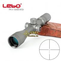 猎豹LEBO TR3-12x40高抗震高清拉伸锁定调节钛灰色瞄准镜