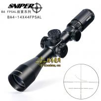 狙击手/SNIPER BA4-14X44FPSAL带锁定前置双十字带数字分化高抗震瞄准镜