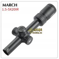 MARCH进军1.5-5x20IR防水充氮薄壁高抗震光学瞄准镜