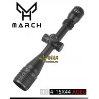 MARCH/进军HK4-16X44AOEG高清抗震带锁定十字可调瞄准镜