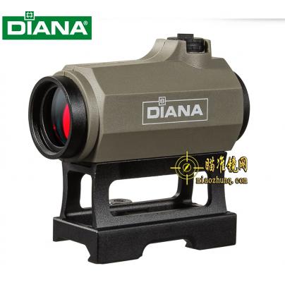 DIANA戴安娜 1X25红点筒式防水高透快拆红点瞄准镜沙色 黑色