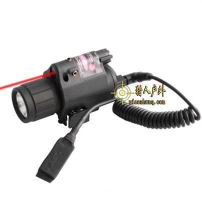 红激光LED强光手电筒下挂电筒20mm卡槽M6战术手电筒