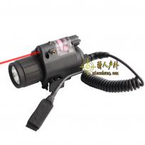 红激光LED强光手电筒下挂电筒20mm卡槽M6战术手电筒