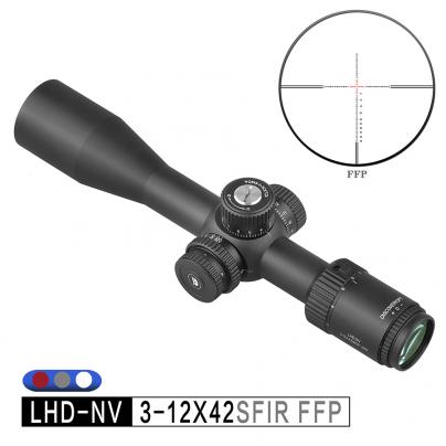 DISCOVERY发现者LHD 3-12X42SFIR FFP前置双融光镀膜系统高清高抗震瞄准镜