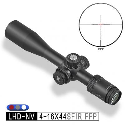 发现者LHD-NV 4-16X44SFIR FFP昼夜双融光前置高清高抗震瞄准镜