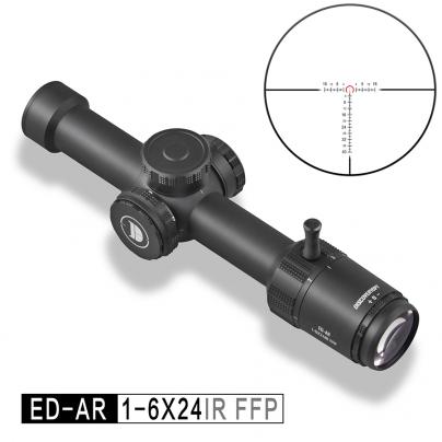 发现者ED-AR 1-6X24IR 前置马蹄数字分化（30管）高清高抗震瞄准镜