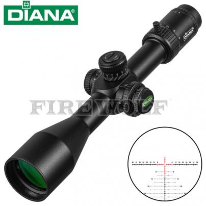戴安娜DIANA 4-16x50FFP前置广角薄壁带锁红绿光十字镜瞄准镜