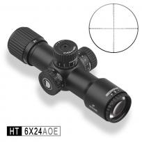 DISCOVERY发现者HT 6X24AOE超短抗震超清定倍前调焦带灯瞄准镜 