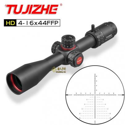 突击者HD4-16x44FFP前置玻璃板分化广角薄壁锁定大物镜高清抗震瞄准镜