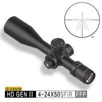 发现者HD GENⅡ4-24X50SFIR FFP前置高清抗震拉伸锁定瞄准镜